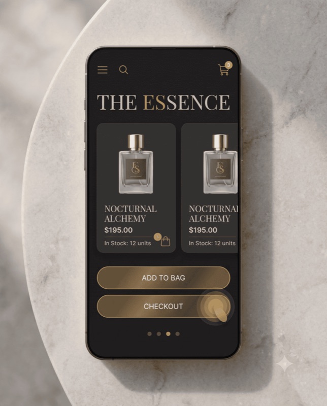 Ecommerce app with product listing and checkout