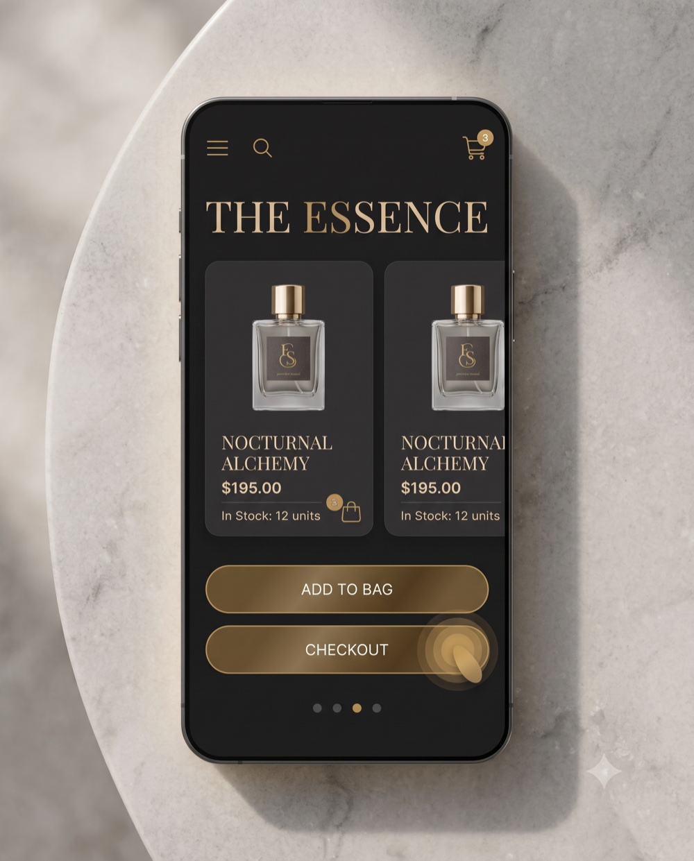 Ecommerce app with product listing and checkout