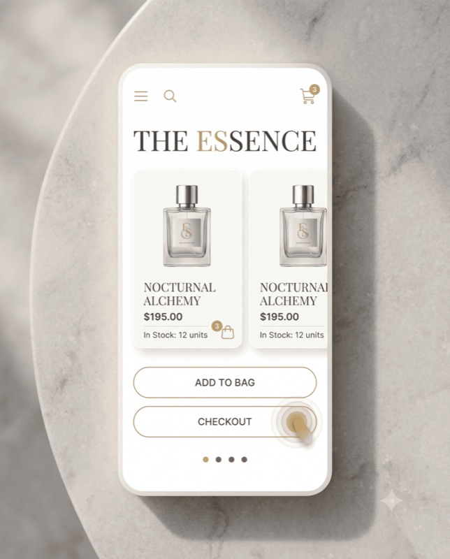 Ecommerce app with product listing and checkout