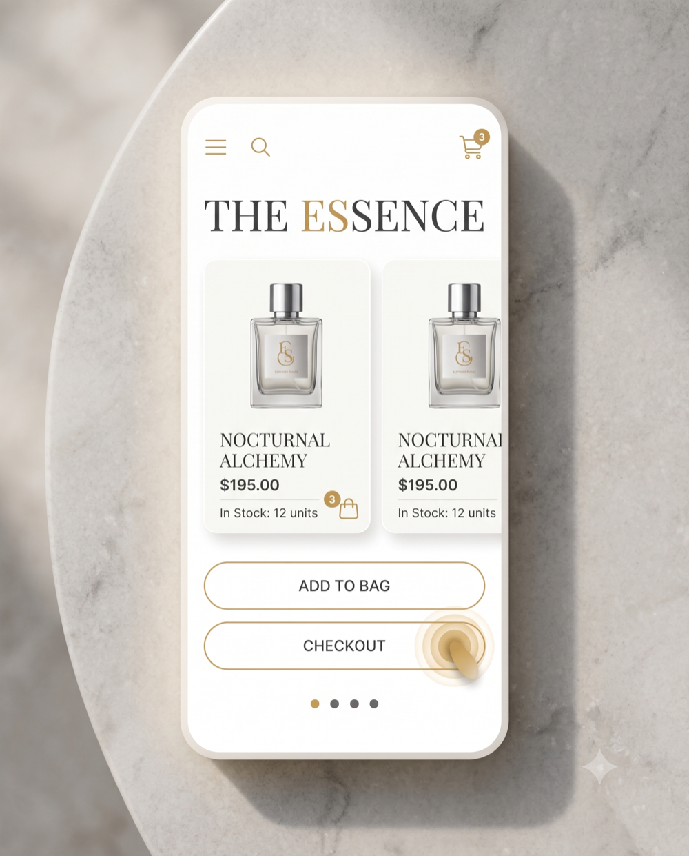 Ecommerce app with product listing and checkout