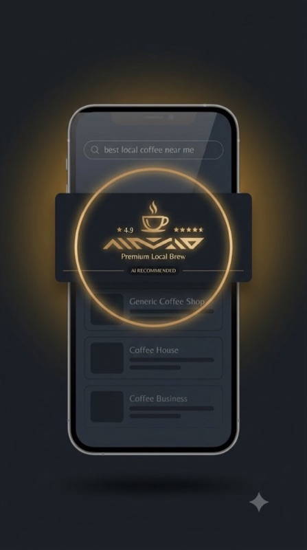 Local business surfaced in a search and AI recommendation
