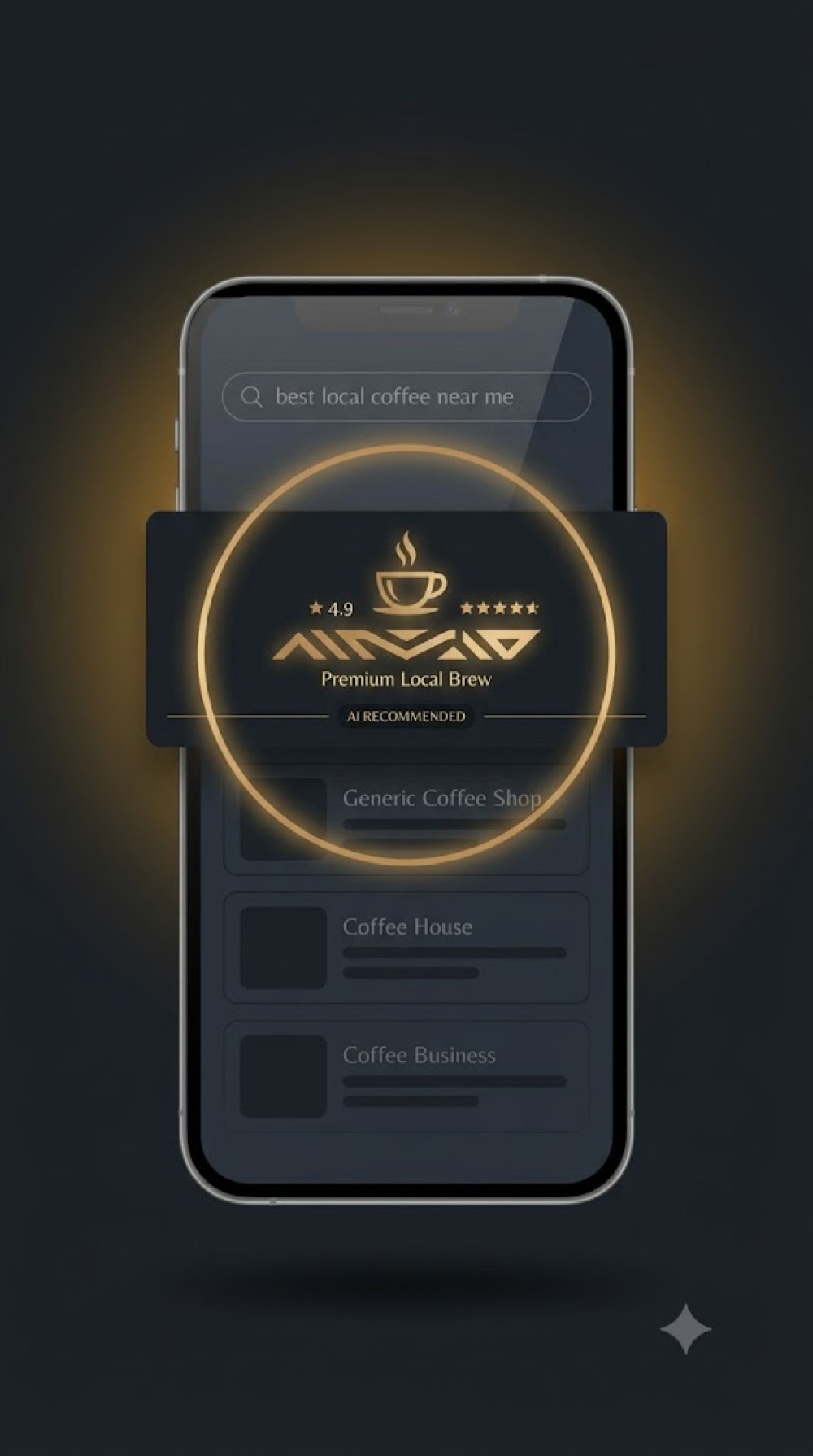 Local business surfaced in a search and AI recommendation