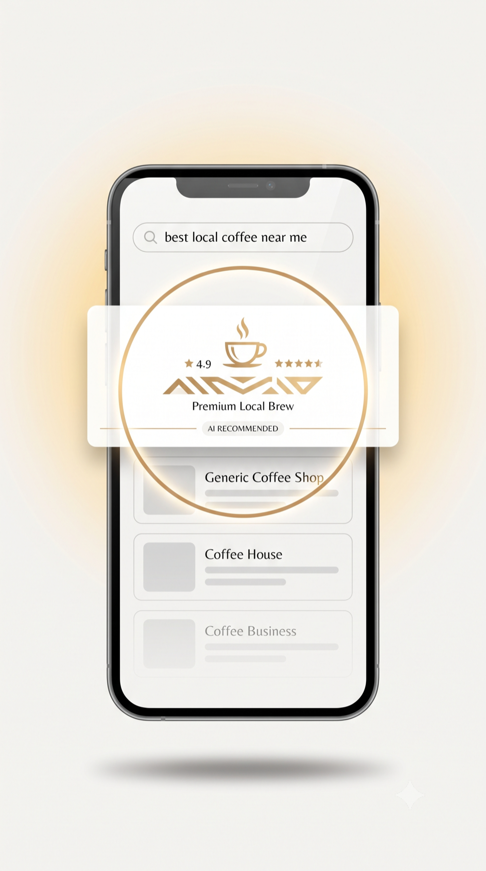 Local business surfaced in a search and AI recommendation
